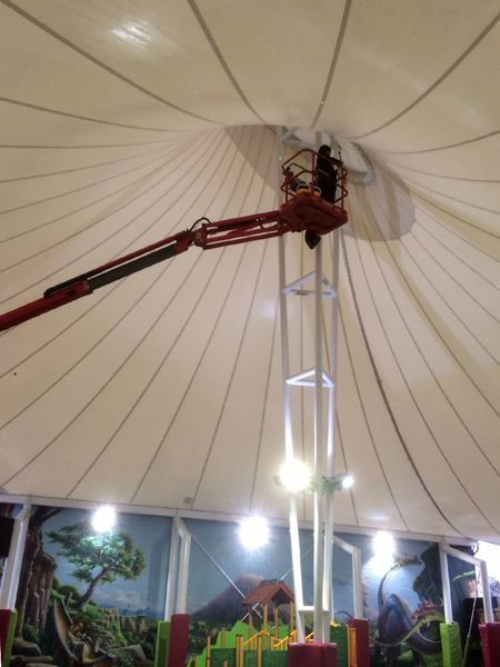 Indoor hard to access commercial canopy in South Wales