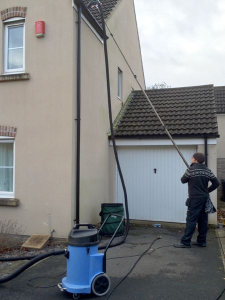 Sky Vac is safe and clean to use. Here used in Thornbury, Bristol